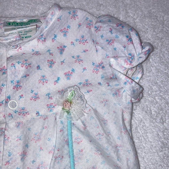 Vintage Dr. Denton flower print romper newborn - Picture 2 of 8